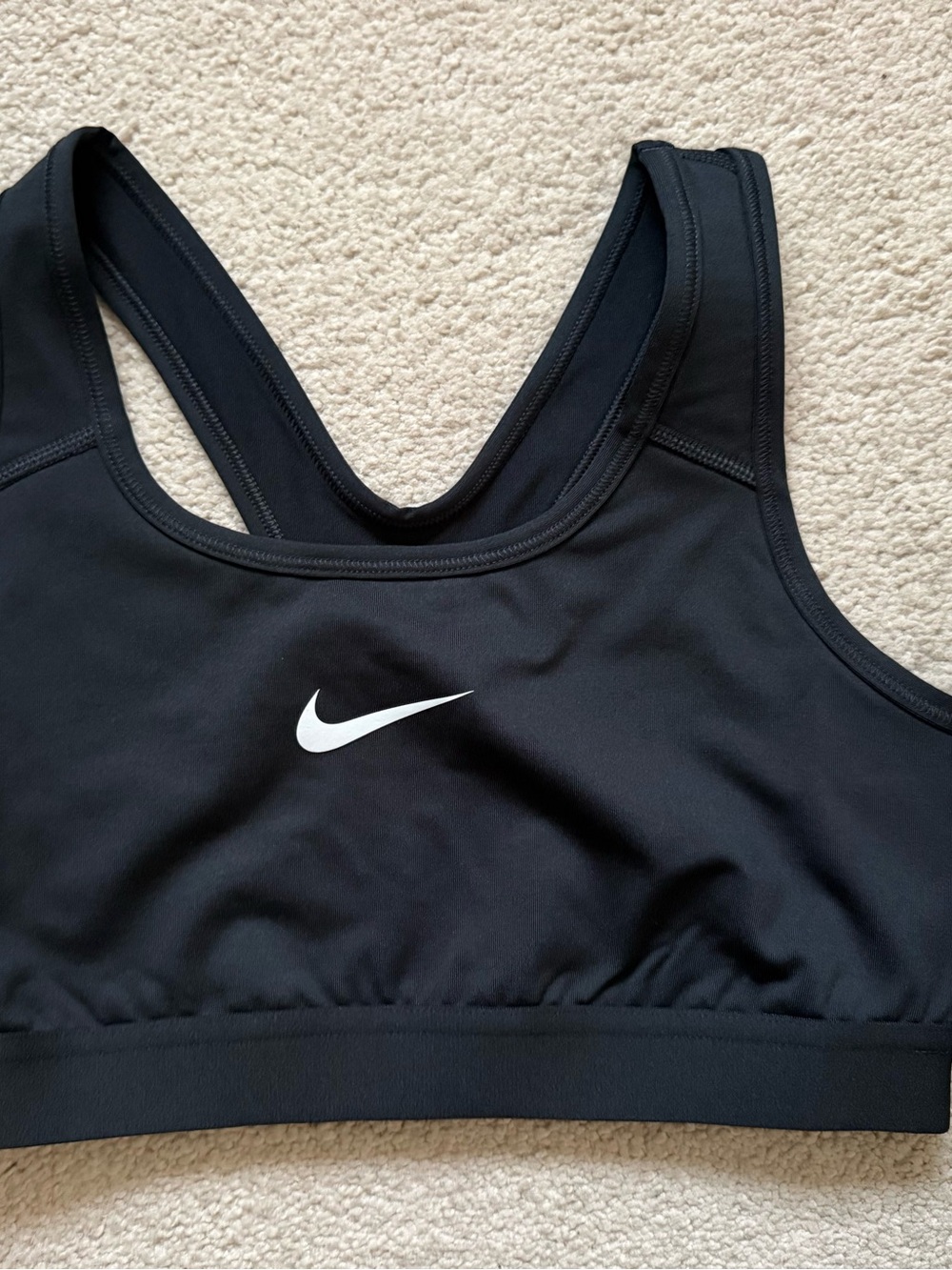 NWT! Nike Big Kids' (Girls') Sports Bra Black Size L